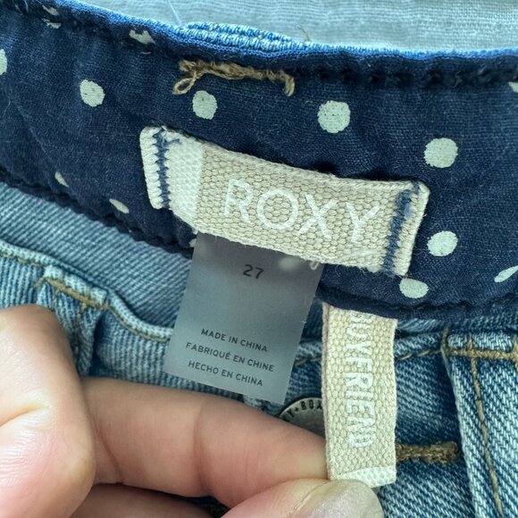 ROXY Cloudy Days Boyfriend Fit Two-Tone Jeans Like New ✨ - Picture 6 of 16